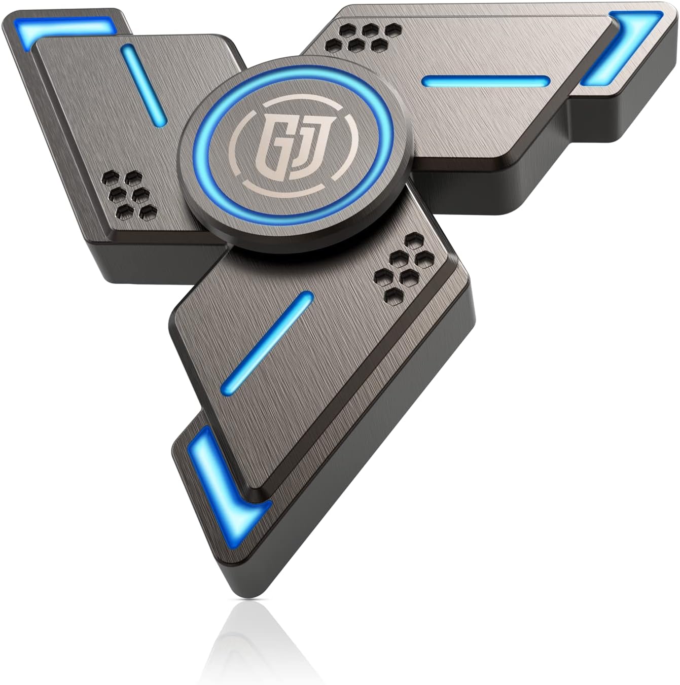Coolden Fidget Spinner Metall — leuchtend im Dunkeln, Dreieck-Design, Hochgeschwindigkeit