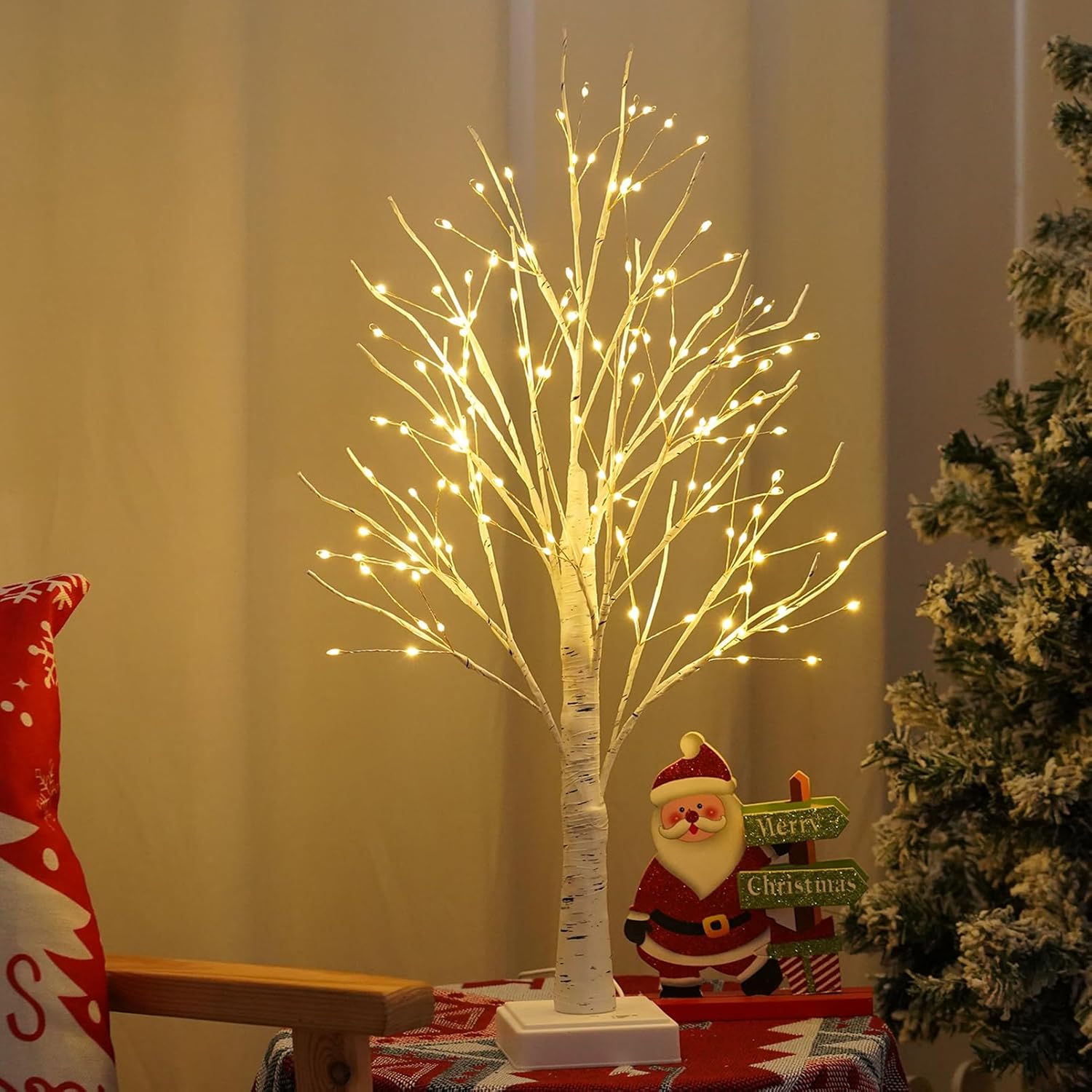 Detalle de DIY Birch Tree 144-LED Lamp with Timer ๐