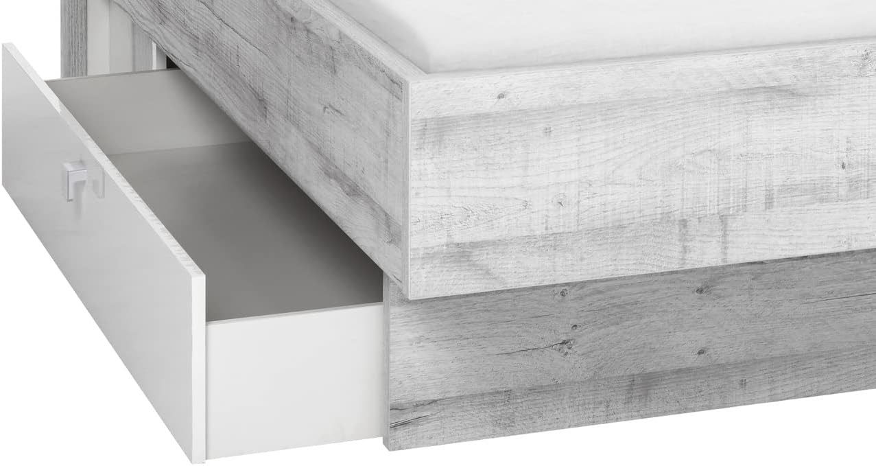 Detalle de Composad Cassettone per Letto MUNDI LT0360-LT0361-LT0778 — 180x32x60 cm, Bianco Laccato