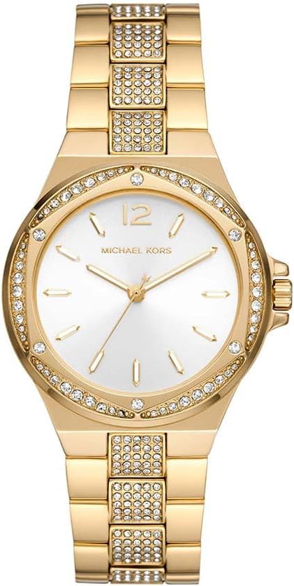 Thumbnail 1 de Michael Kors Lennox Damenuhr – goldfarbenes Quarzwerk mit Edelstahlarmband
