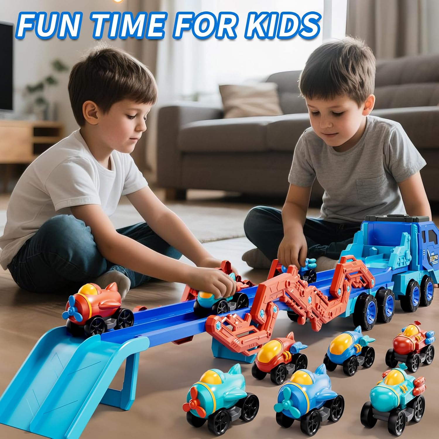 Thumbnail 6 de IHAHA 10-in-1 Foldable Space Truck carrier with 9 cars 🚚