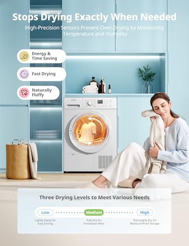 Detalle de COMFEE' 8kg Heat Pump Tumble Dryer – White, A+ Energy Class