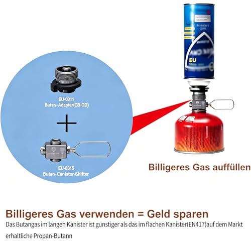 Thumbnail 3 de SOOYEAH Gas-Nachfülladapter: Isobutan-Kartuschen-Adapter mit Belüftungsfunktion
