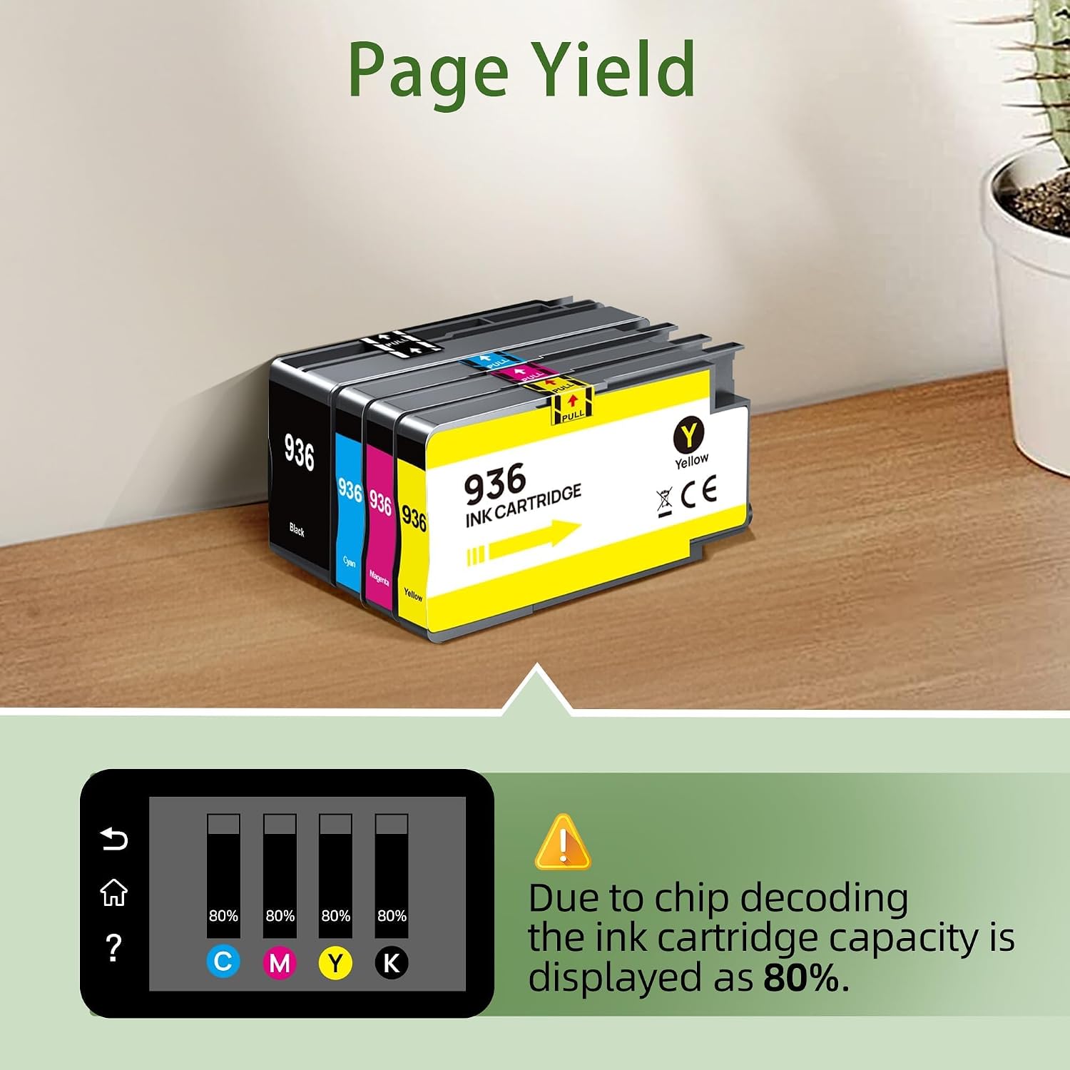 Thumbnail 4 de Gagalay 936XL Ink Cartridge 4-Pack, High-Yield Black and Color