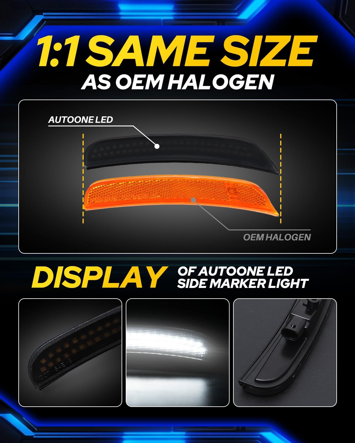 Thumbnail 3 de Dodge Charger LED Side Marker Lights White 4PCs