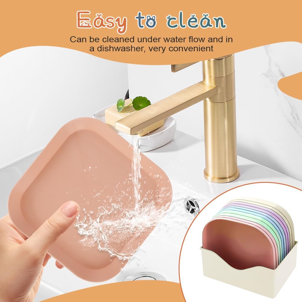 Detalle 2 de Alaoo 10 pcs Plastic Cat Food Bowls 14.5cm