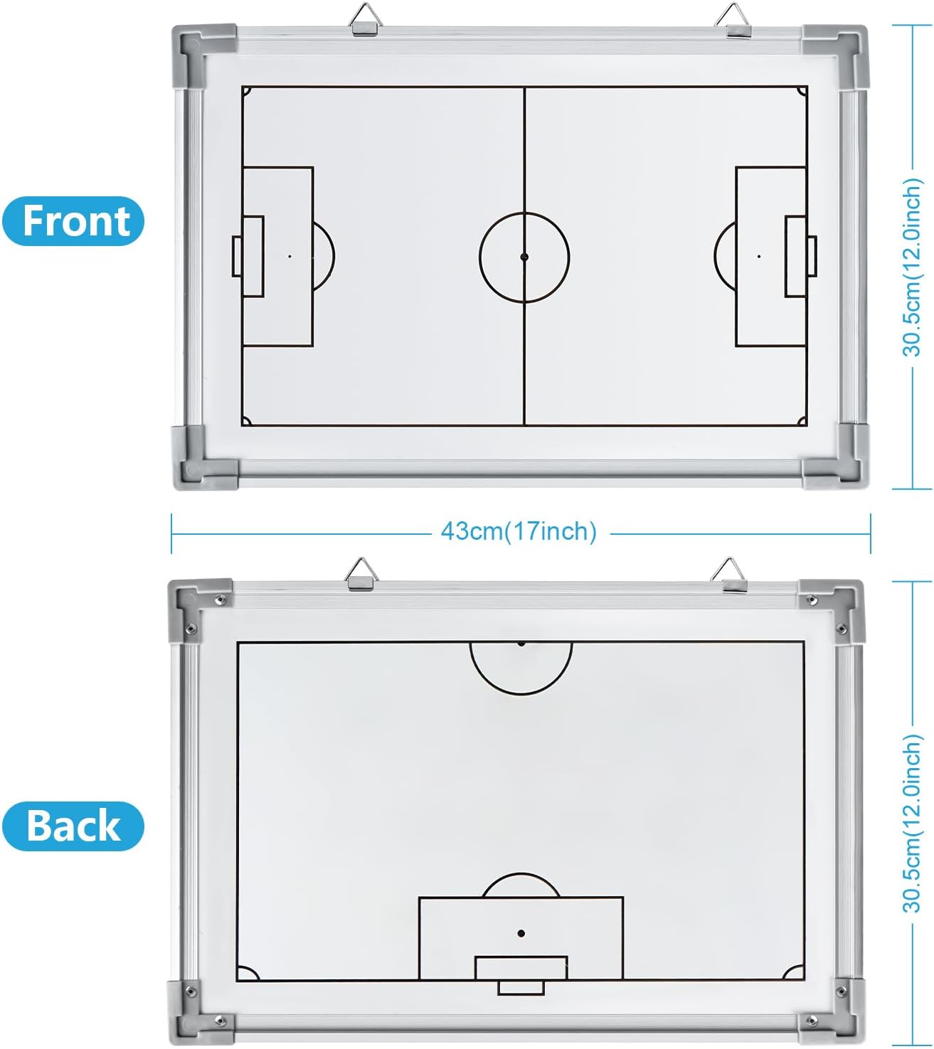 Detalle 1 de RoseFlower magnetisch voetbal-tactiekbord, dubbelzijdig met stift en magneten