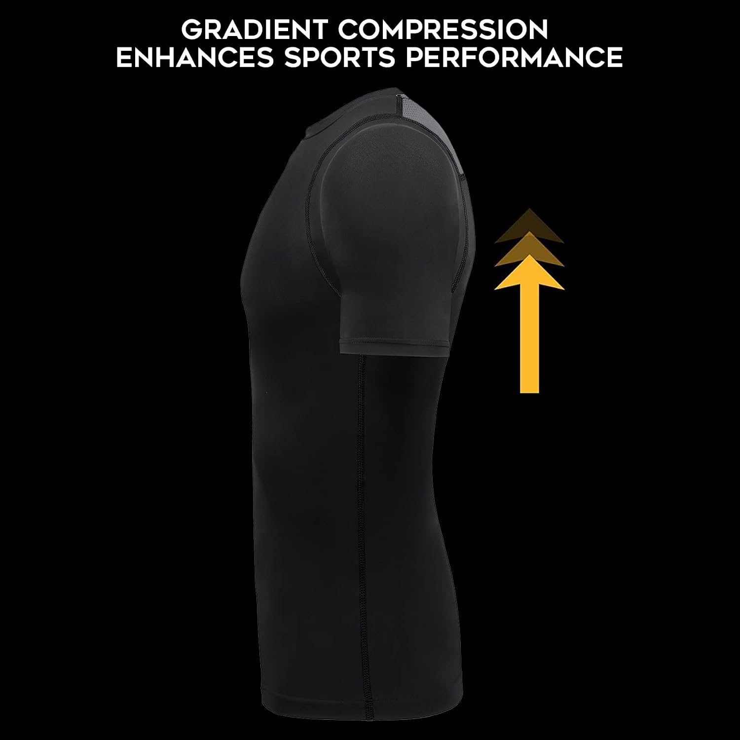 Thumbnail 4 de AMZSPORT Haut de compression homme à manches courtes (couche de base) pour sport