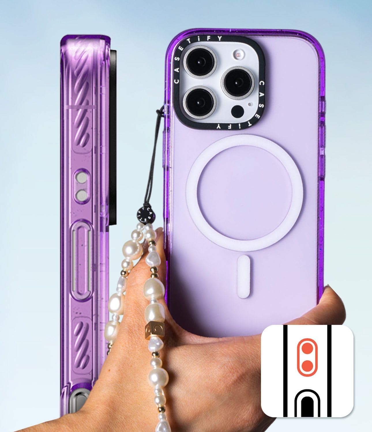 Thumbnail 6 de CASETiFY Impact Case for iPhone 16 Pro Max, MagSafe, Black Space Marble