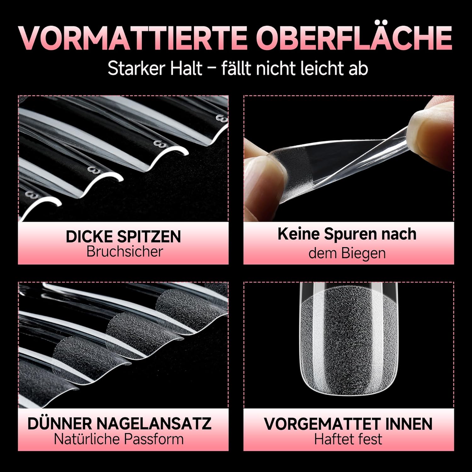 Thumbnail 3 de UNA GELLA XXL Long Square Tips für Gelnägel – 120 Soft-Gel Full-Cover Nail Tips in 12 Größen (ohne Feilen)