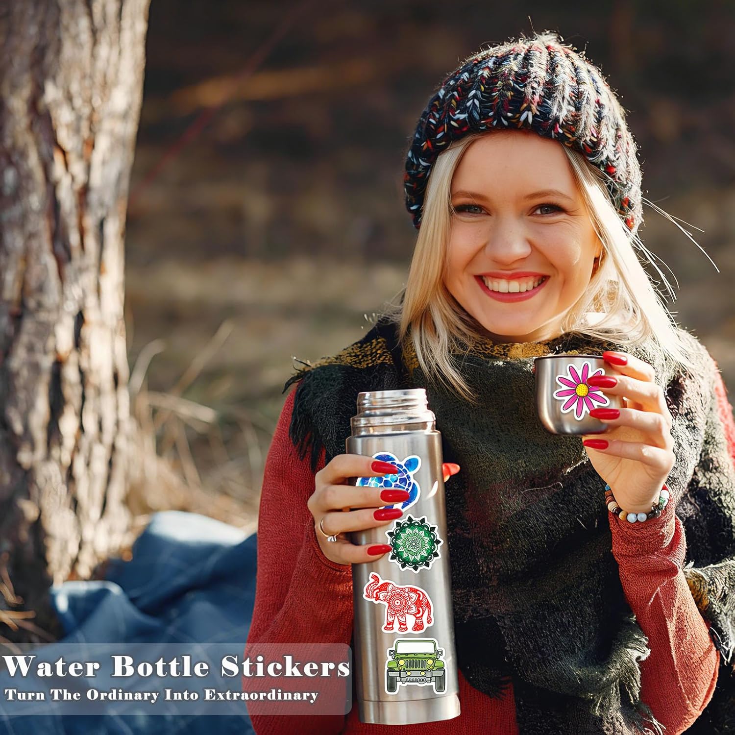 Thumbnail 2 de 300 Pcs Cute Coloured Stickers — Waterproof Vinyl Stickers 🎨