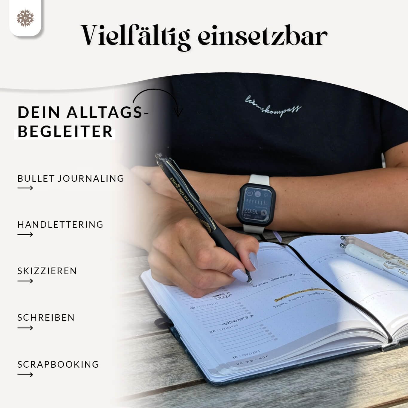 Thumbnail 3 de LEBENSKOMPASS Gelstifte Set Schwarz 0,5 mm – 6 Stück