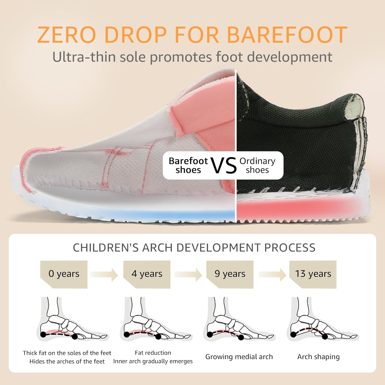Thumbnail 4 de STQ KIDS Barfußschuhe: Lauflernschuhe mit weitem Zehenraum für Krabbel- und Laufanfänger (EU 21–29)