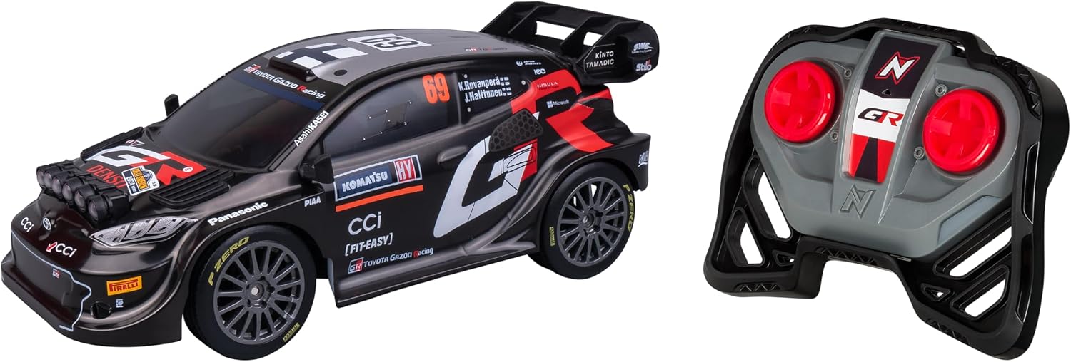 Nikko Voiture RC Toyota Gazoo Racing Sweden Rally 2024 – Rovanperä 1:18, Télécommande 2,4 GHz