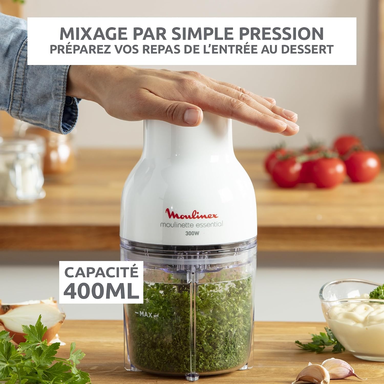 Detalle de Moulinex Moulinette Essential DJ520110 hachoir 400 ml ⚙