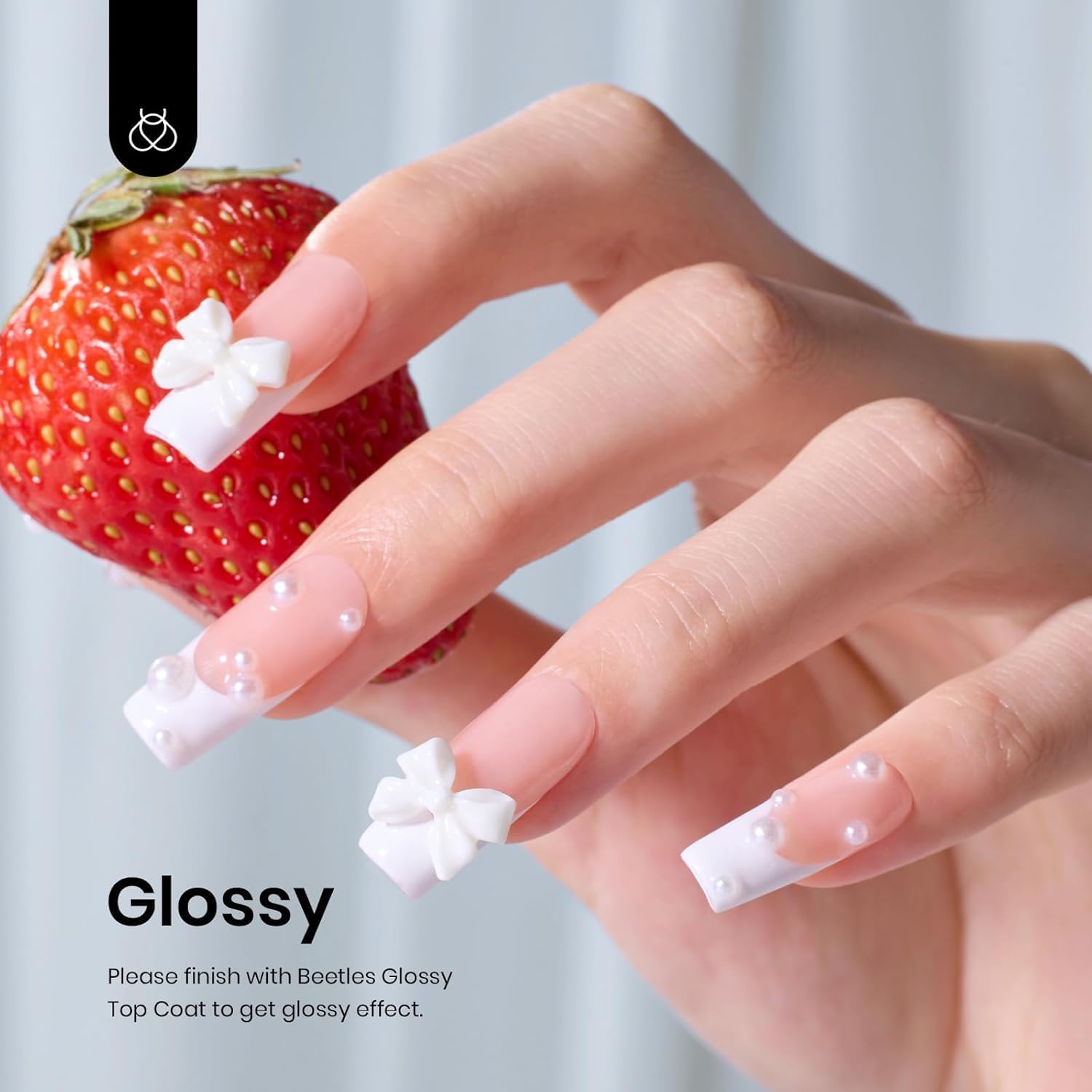 Detalle de beetles Neutral Gel Nagellack A732 – Milky White Jelly Gel Polish (15 ml), UV/LED, soak-off