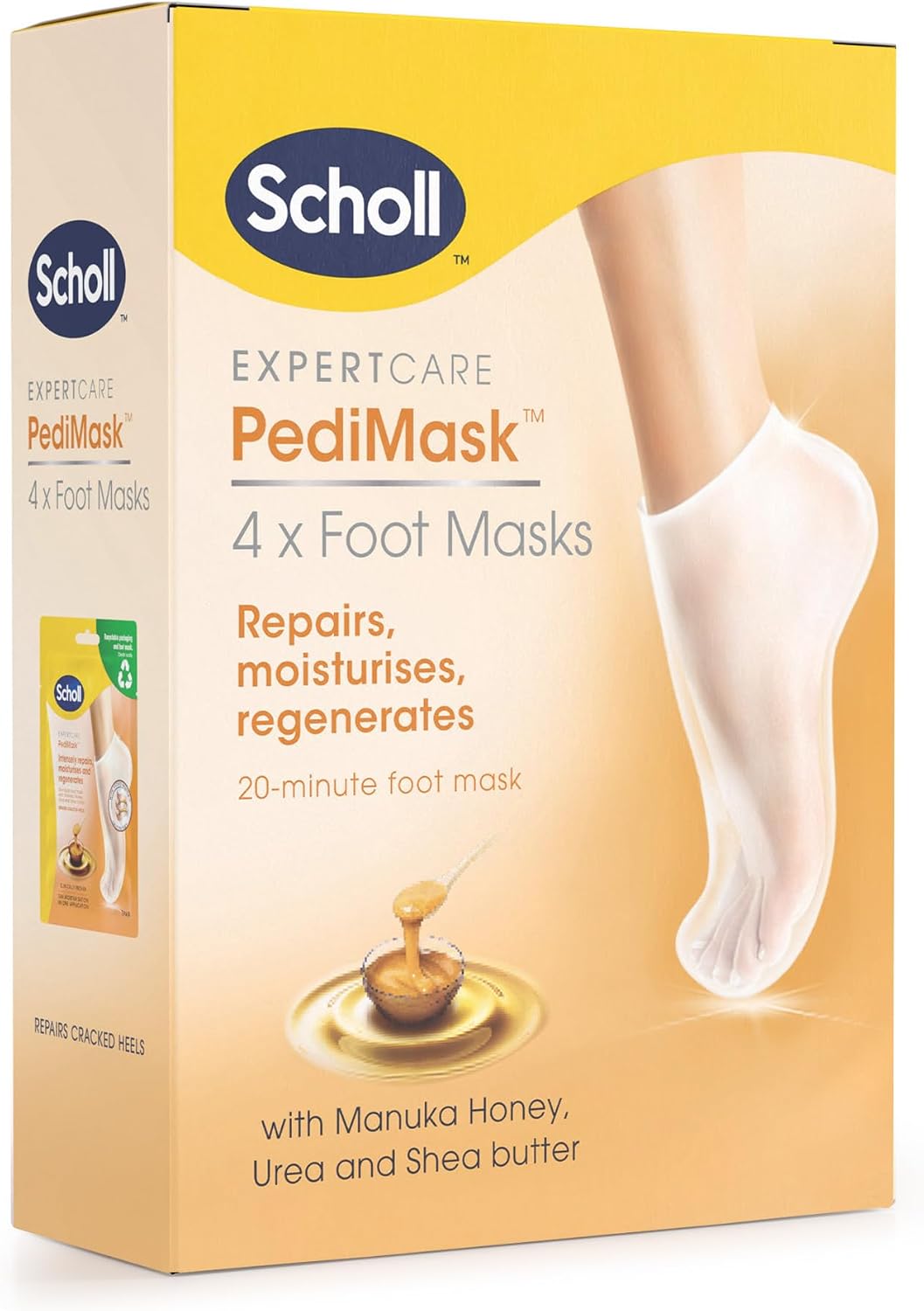 Detalle de Scholl ExpertCare PediMask Foot Mask Socks 4-Pairs