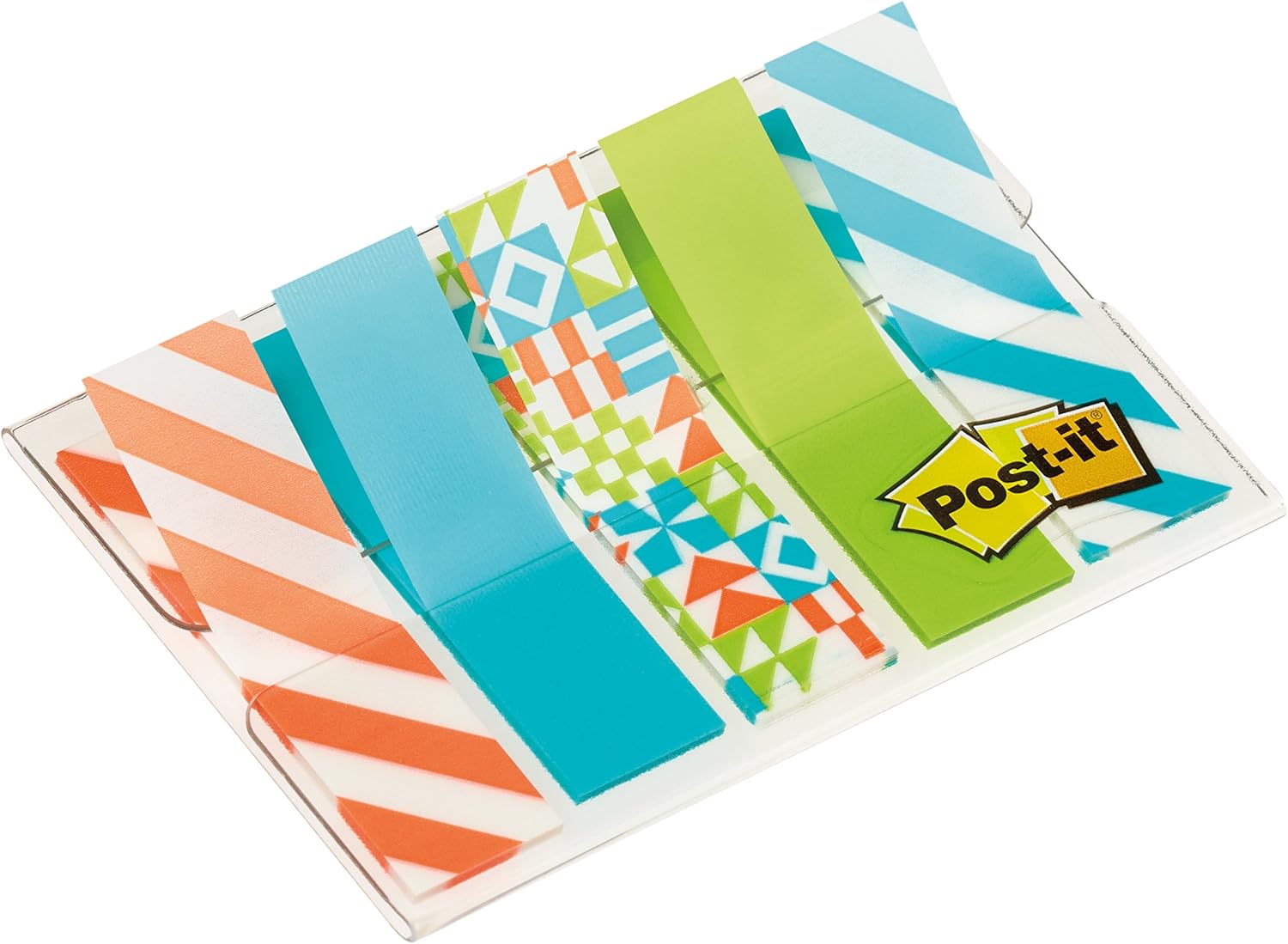 Thumbnail 6 de Post-it Index Haftstreifen Mini, transluzente Farben (100 Haftstreifen) – blaue, grüne, gelbe, orange und pinkfarbene Markierungen