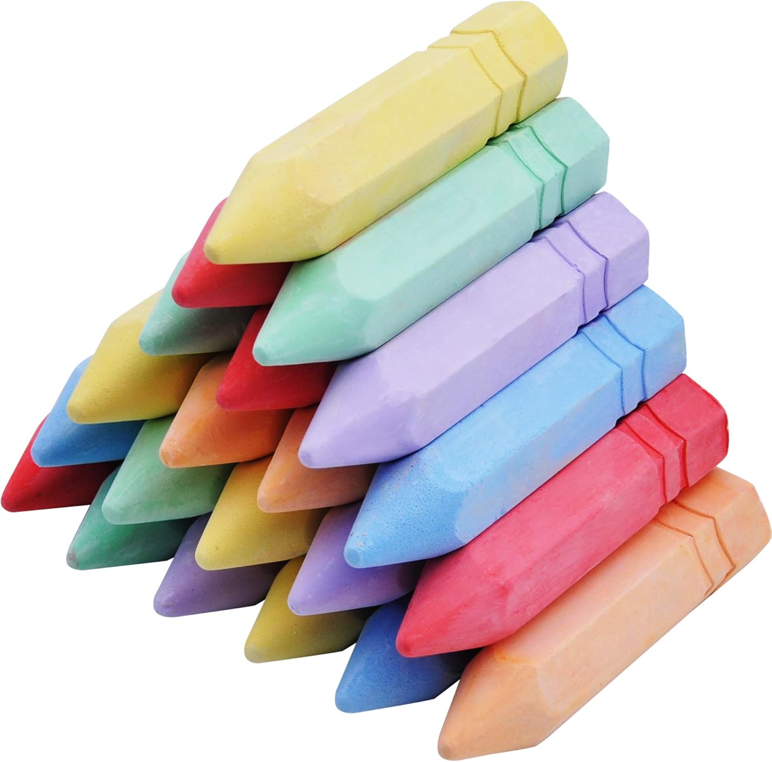 Thumbnail 1 de JOYIN Jumbo-Straßenmalkreide Set 24-teilig, kegelförmig, waschbar & ungiftig (6 Farben)