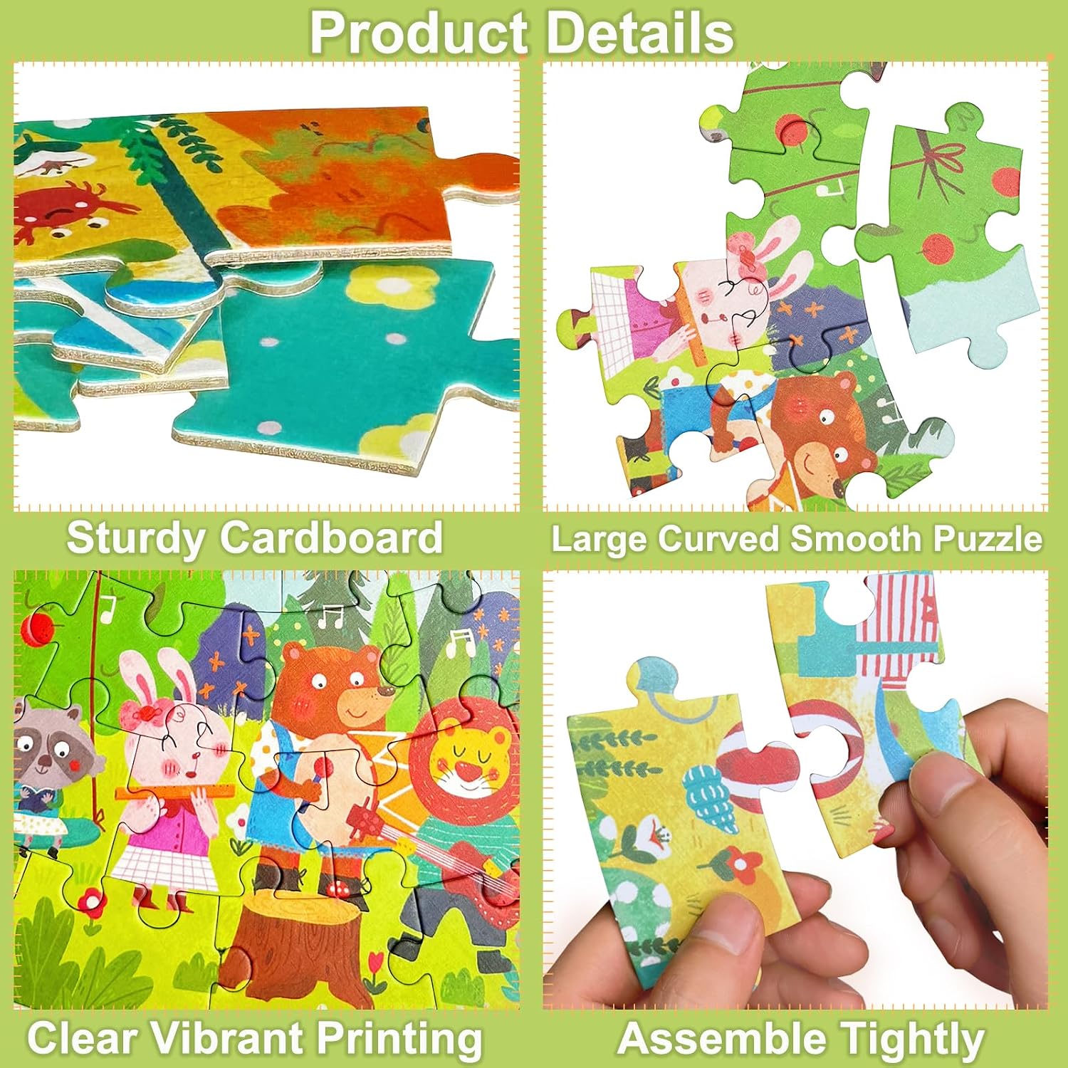 Detalle 2 de Kulveanju Kinderpuzzle 88 Teile 53x53 cm