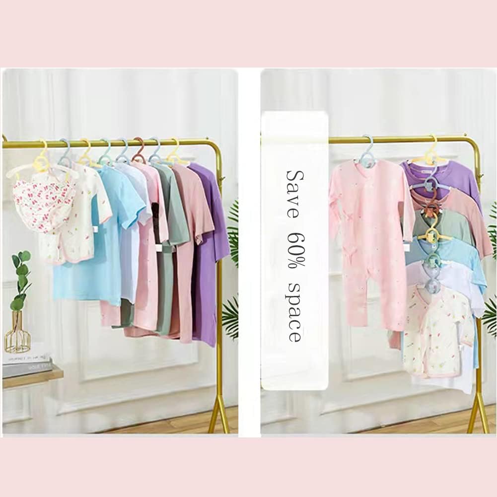 Thumbnail 5 de JSF Mitwachsende Kleiderbügel Kinder, Set20 – stapelbare Hakenbügel mit rutschfestem Design (Grau + Weiss)
