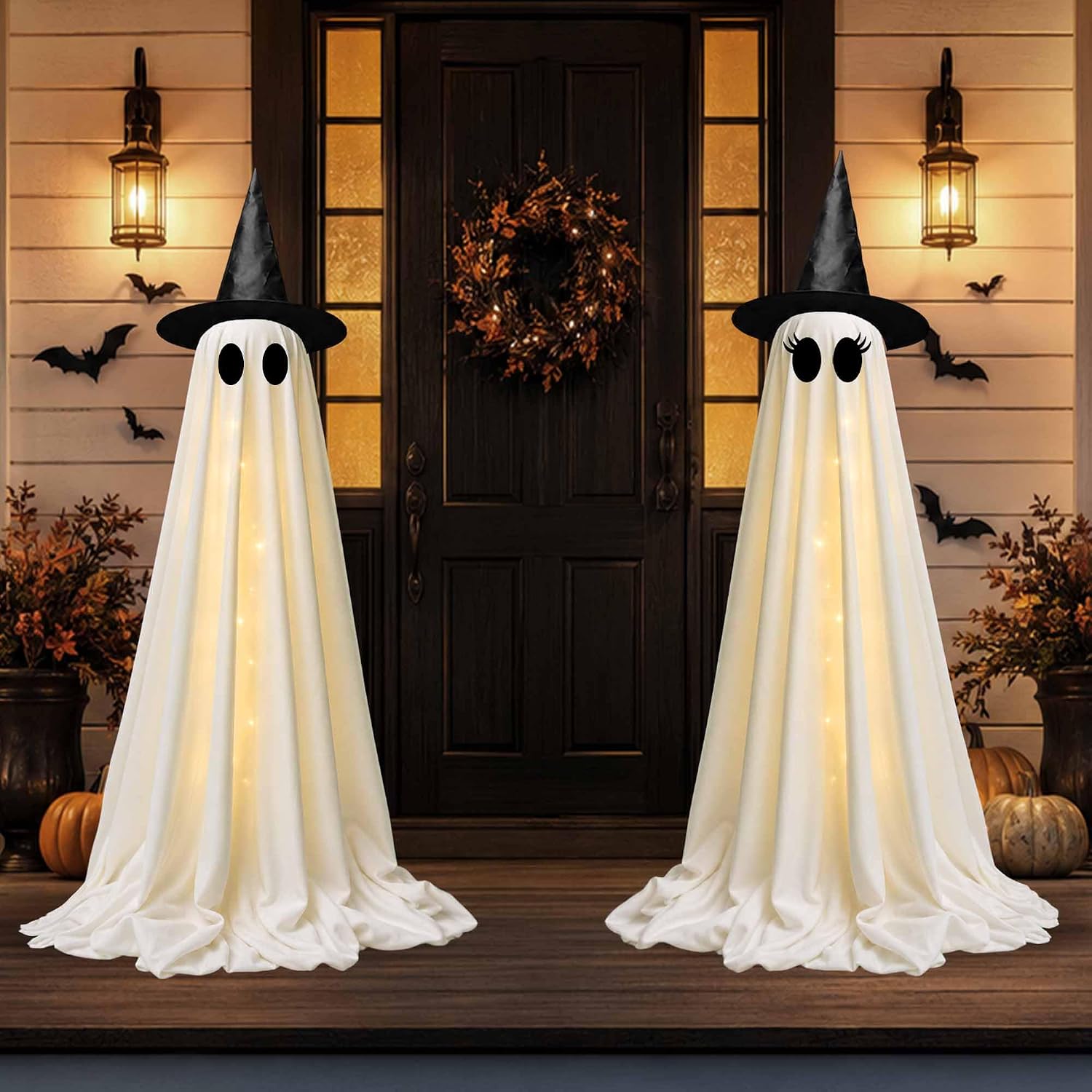 Thumbnail 6 de Watlie Halloween Ghost 2025 2-Pack Light-Up Decorations with Remote-Control Lights