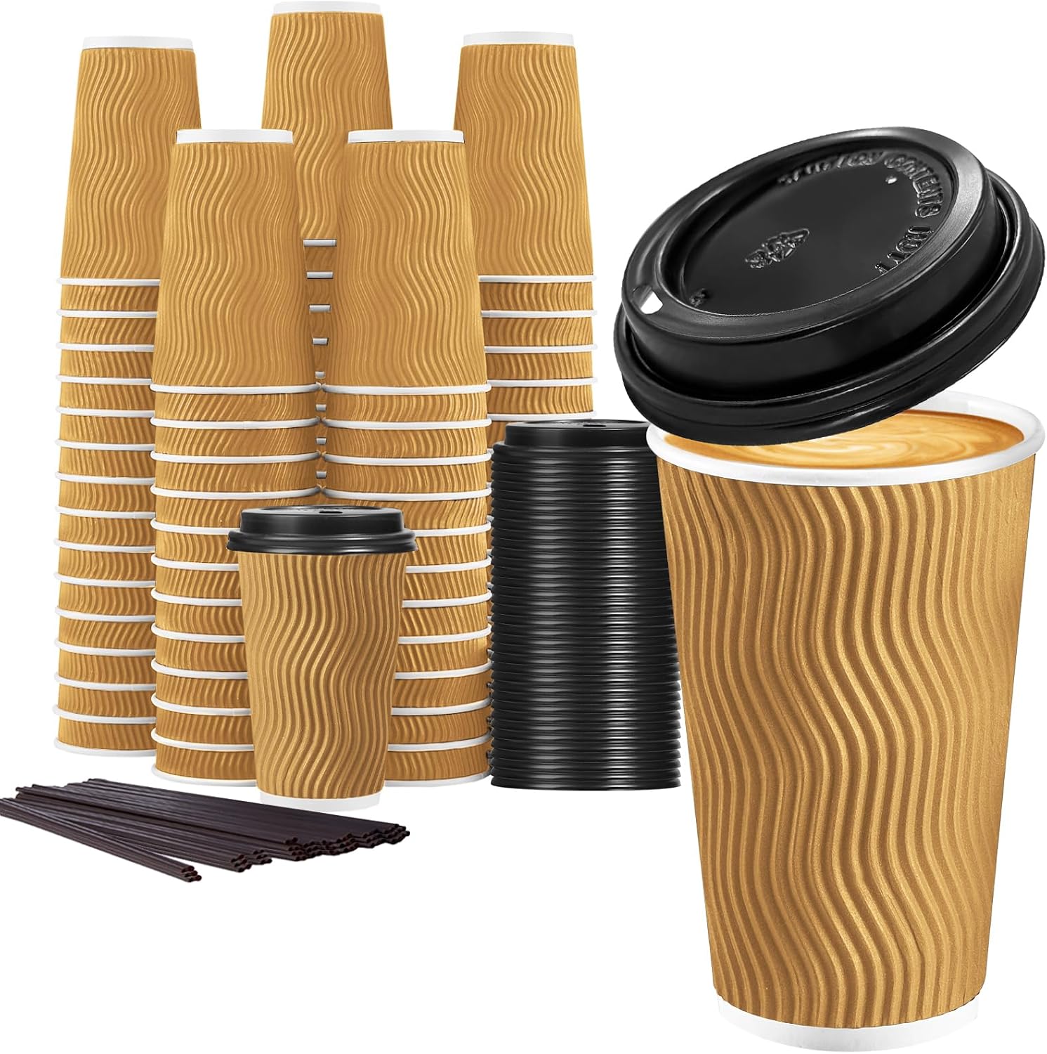 Detalle de Lamosi Disposable Paper Cups, 16 oz