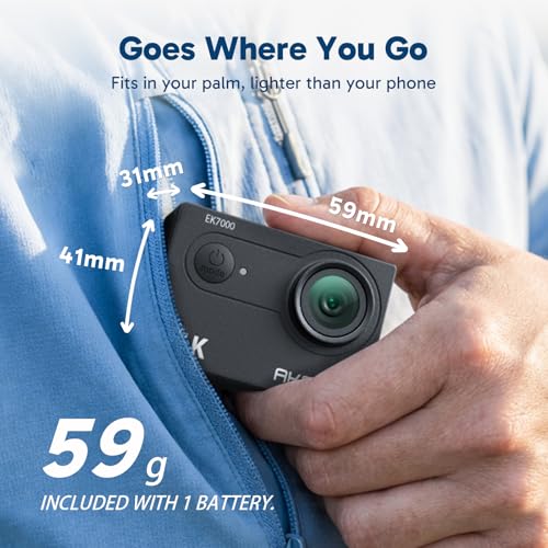 Thumbnail 7 de AKASO EK7000 4K30FPS Action Camera with EIS — 20MP, 131ft Waterproof, WiFi & Remote