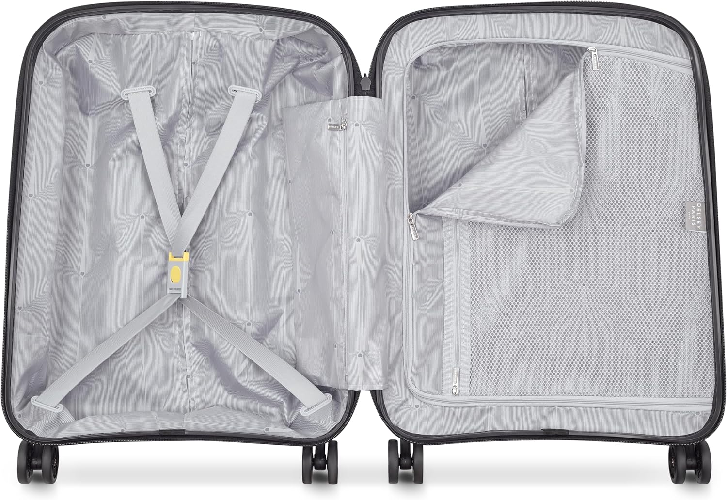 Detalle de DELSEY PARIS Belmont Plus MR (Materiale Riciclato) Valigia rigida cabina 55 x 40 x 20 cm, 33 L, S Slim, Nero
