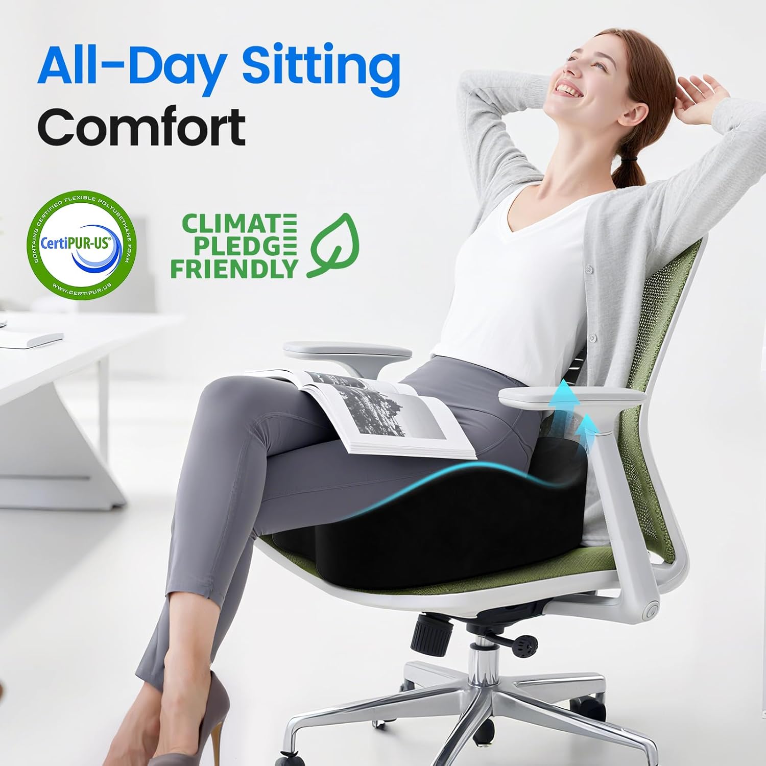 Detalle de SofterCharm Memory Foam Seat Cushion Large