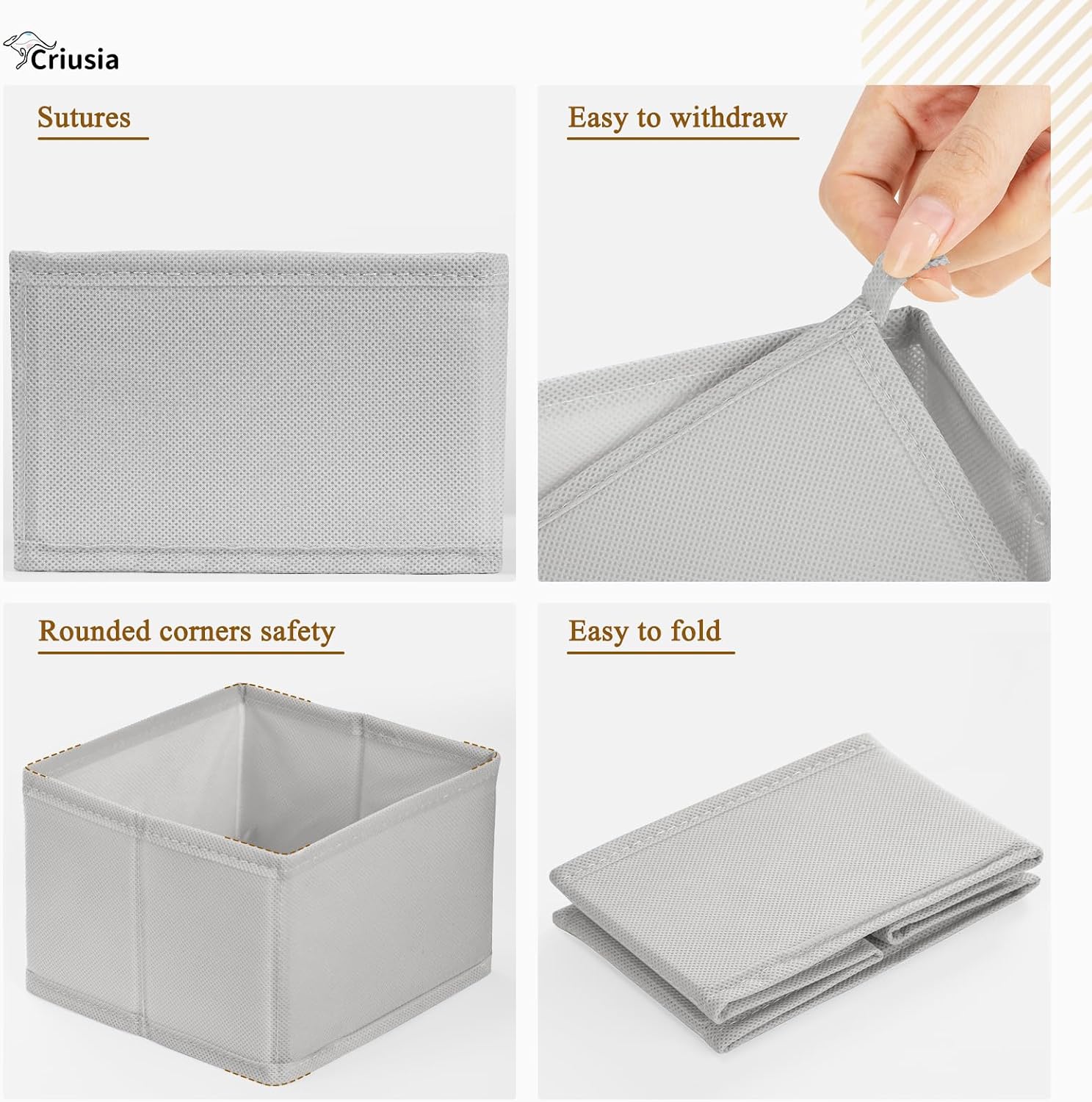 Detalle 1 de Criusia Drawer Organizers, 26-Pack