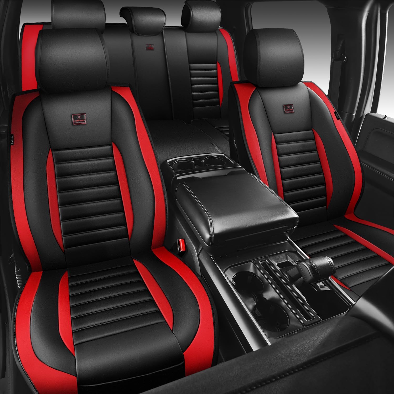 Thumbnail 3 de CAR PASS Nappa Leather Seat Covers Full Set