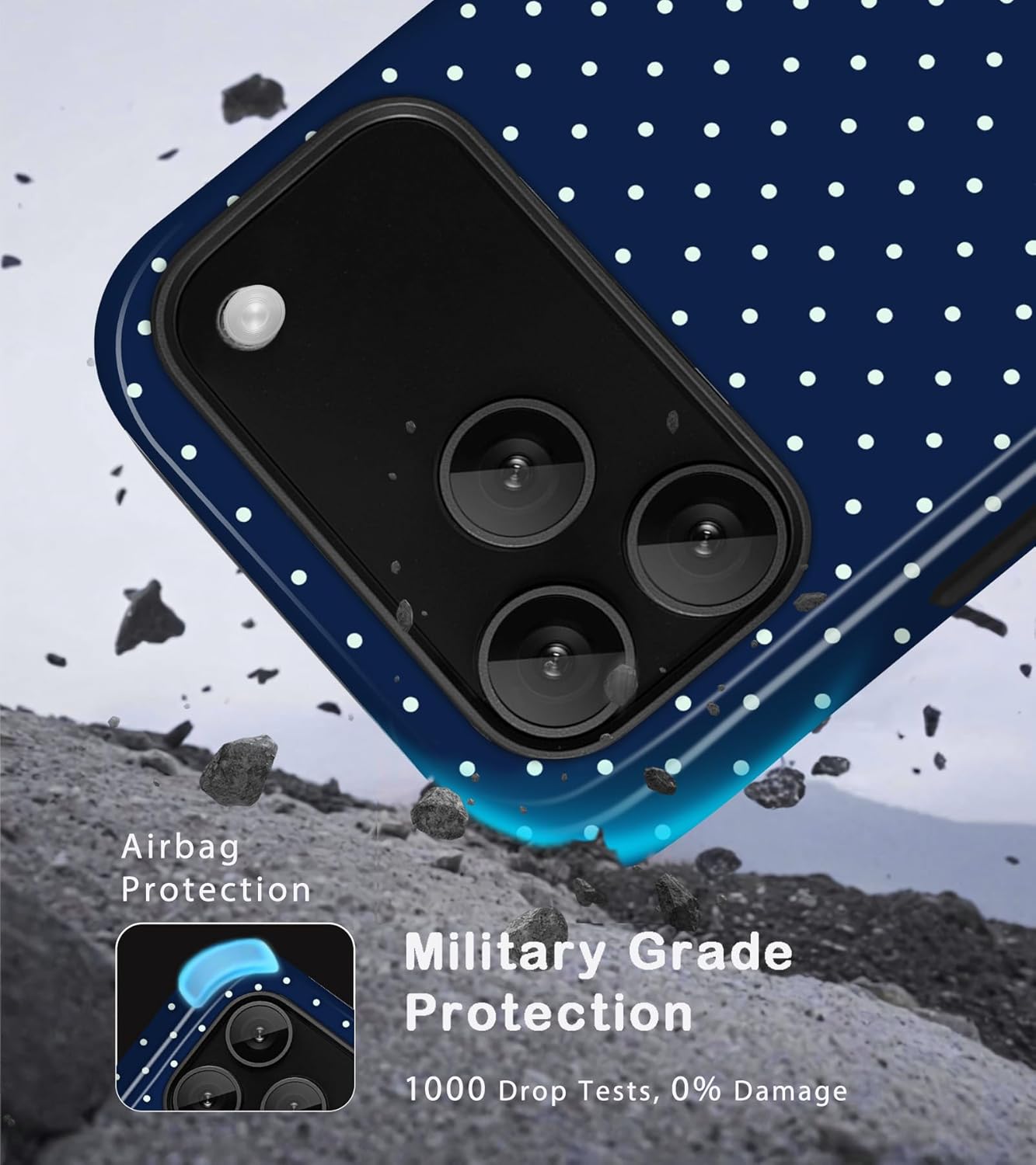 Thumbnail 4 de Amzfield iPhone 17 Pro Max Case with MagSafe – Navy Blue, Dual-Layer Protection