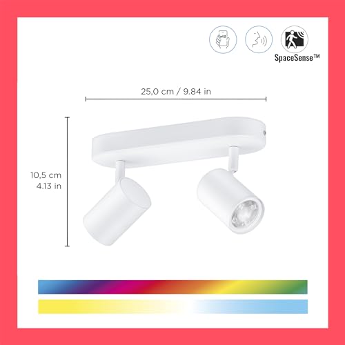 Detalle 2 de WiZ IMAGEO Spots 2x5W, lámpara techo 10W