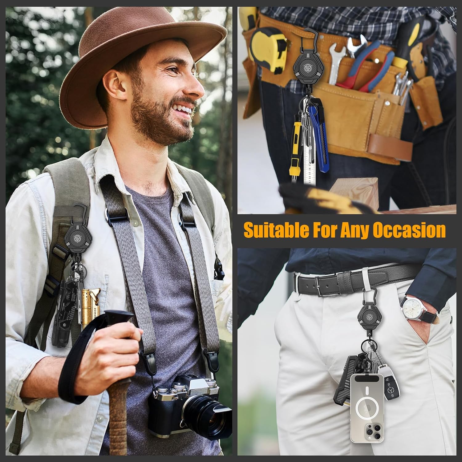 Thumbnail 6 de Oaridey Magnetic Retractable Keychain 31.8" cord ๐