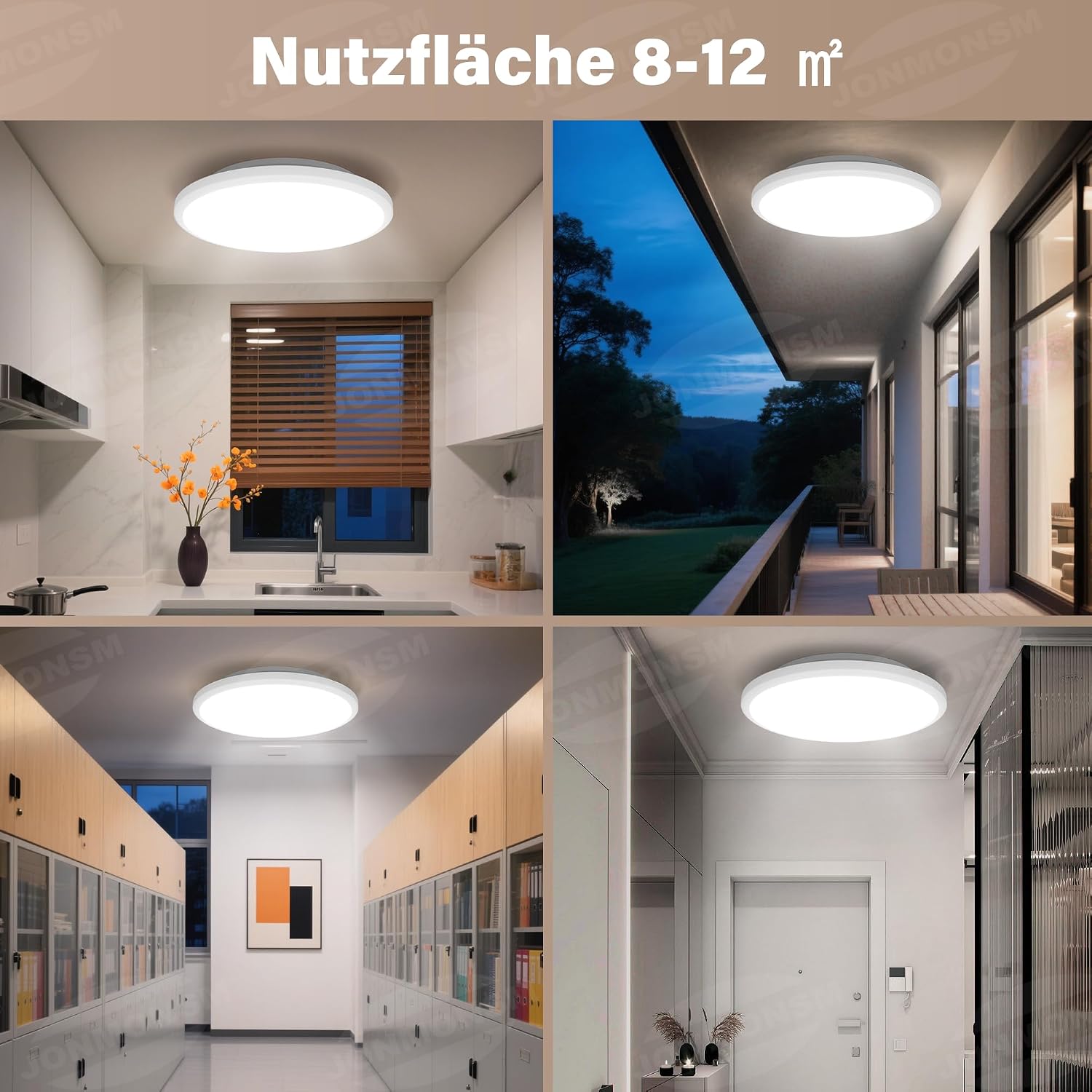 Detalle 2 de JONMONSM Led Deckenleuchte Flach 25W