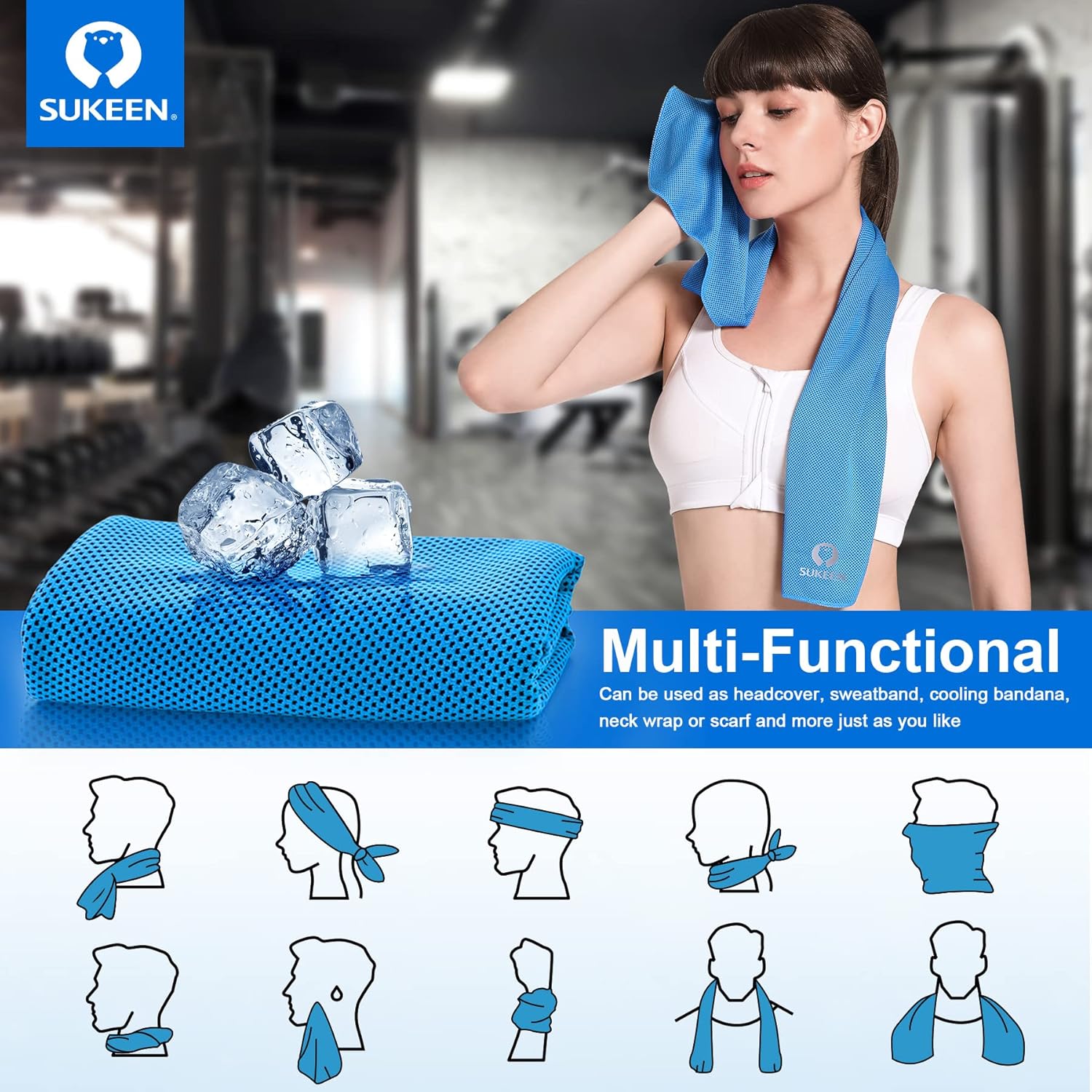 Thumbnail 2 de Sukeen Cooling Towels 4 Pack, 40x12 in