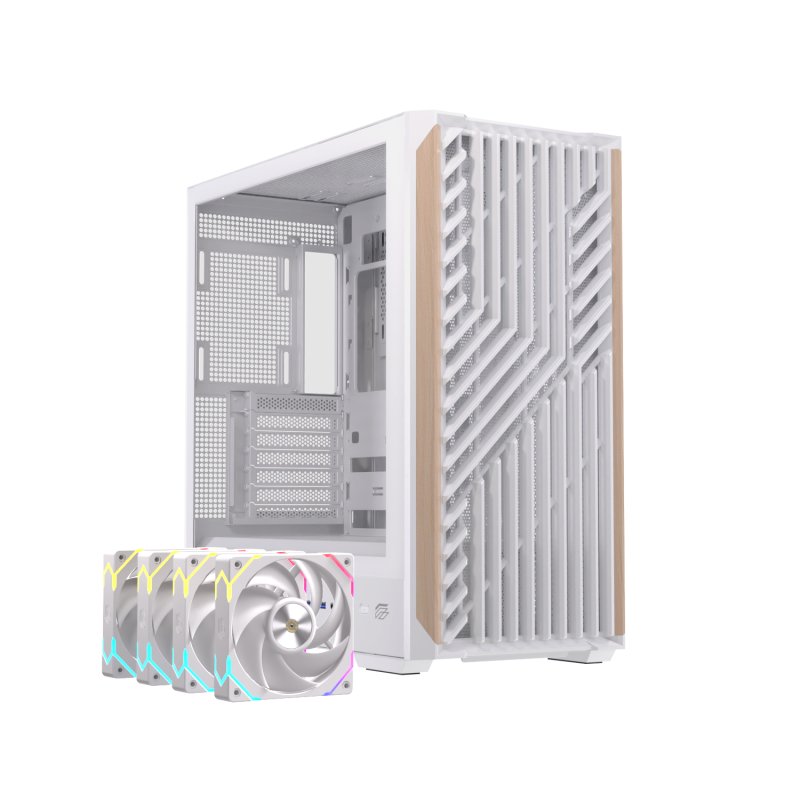 Thumbnail 3 de Einarex PULSE P800 RGB Blanco: Torre ATX con 13 ventiladores y panel de vidrio templado