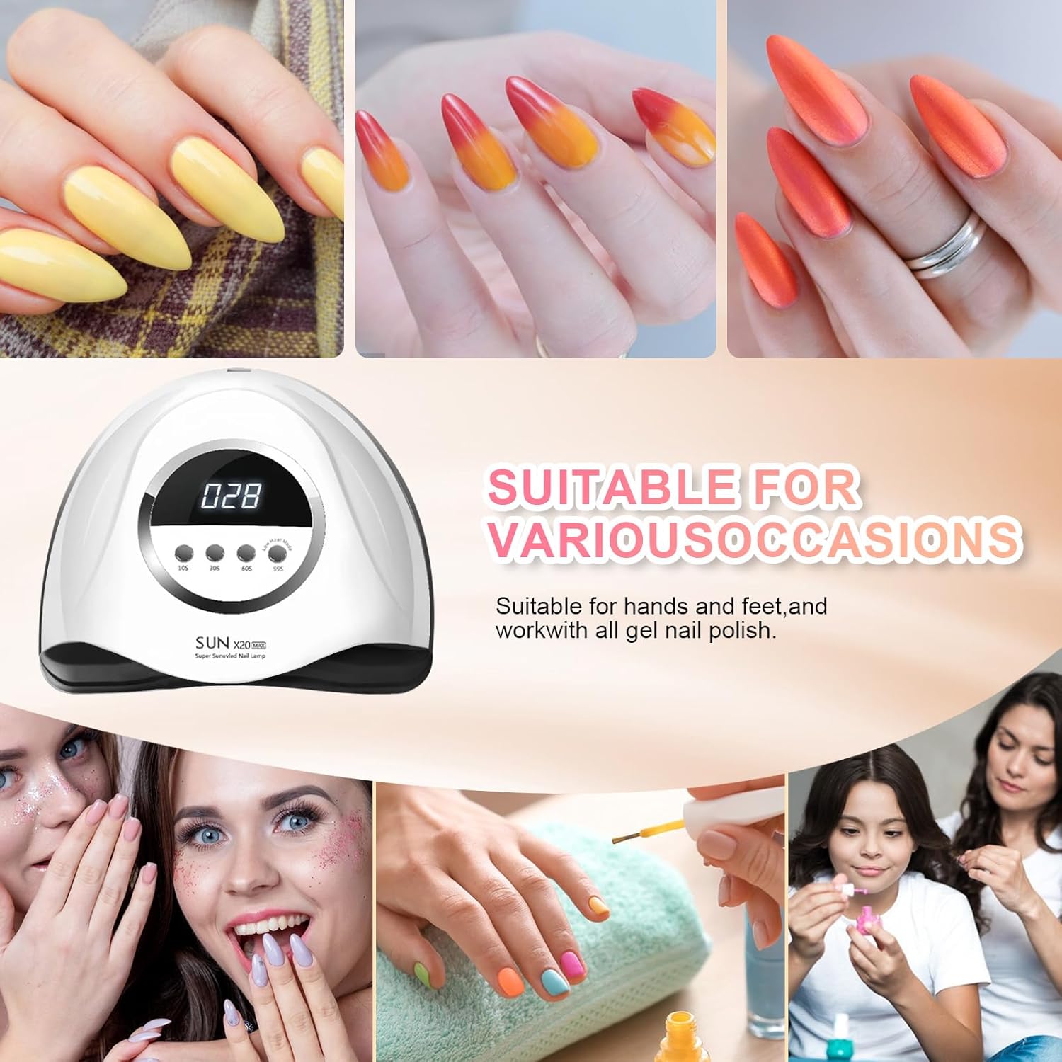 Thumbnail 6 de 320W UV LED Nail Lamp โ 72 beads LED Nail Dryer ๐