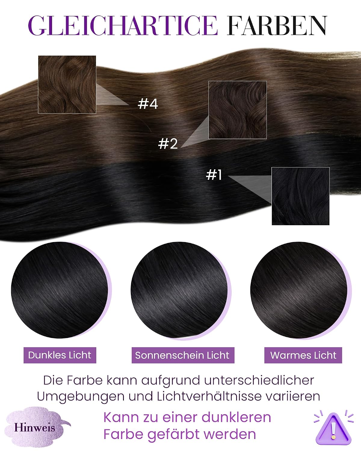 Detalle de LaaVoo Microring Extensions Echthaar Schwarz – Micro-Loop Haarverlängerung (Remy) #1