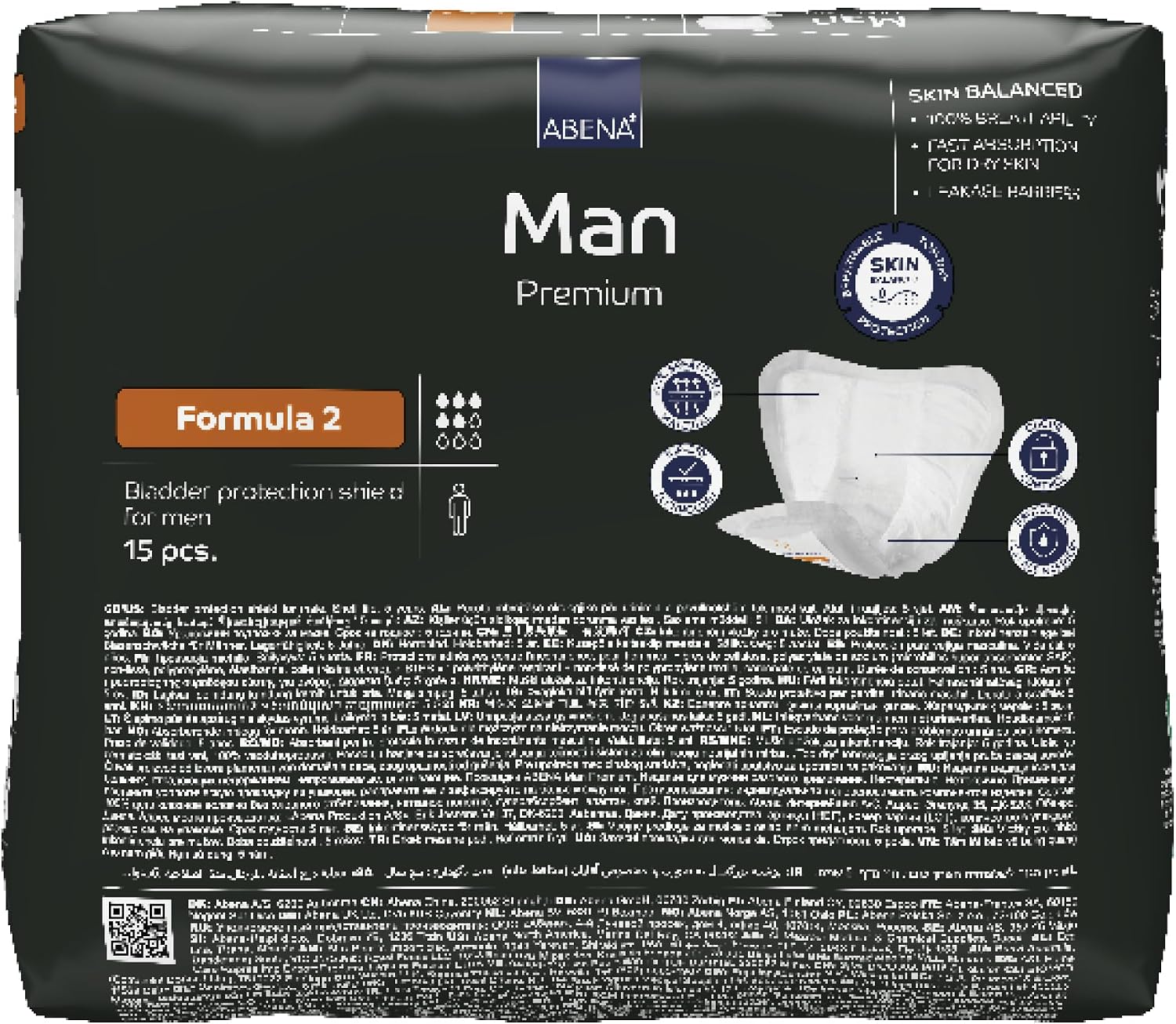 Thumbnail 1 de Abena Man Formula 2 700ml, Pack of 15 – Eco-Labelled Men’s Incontinence Pads