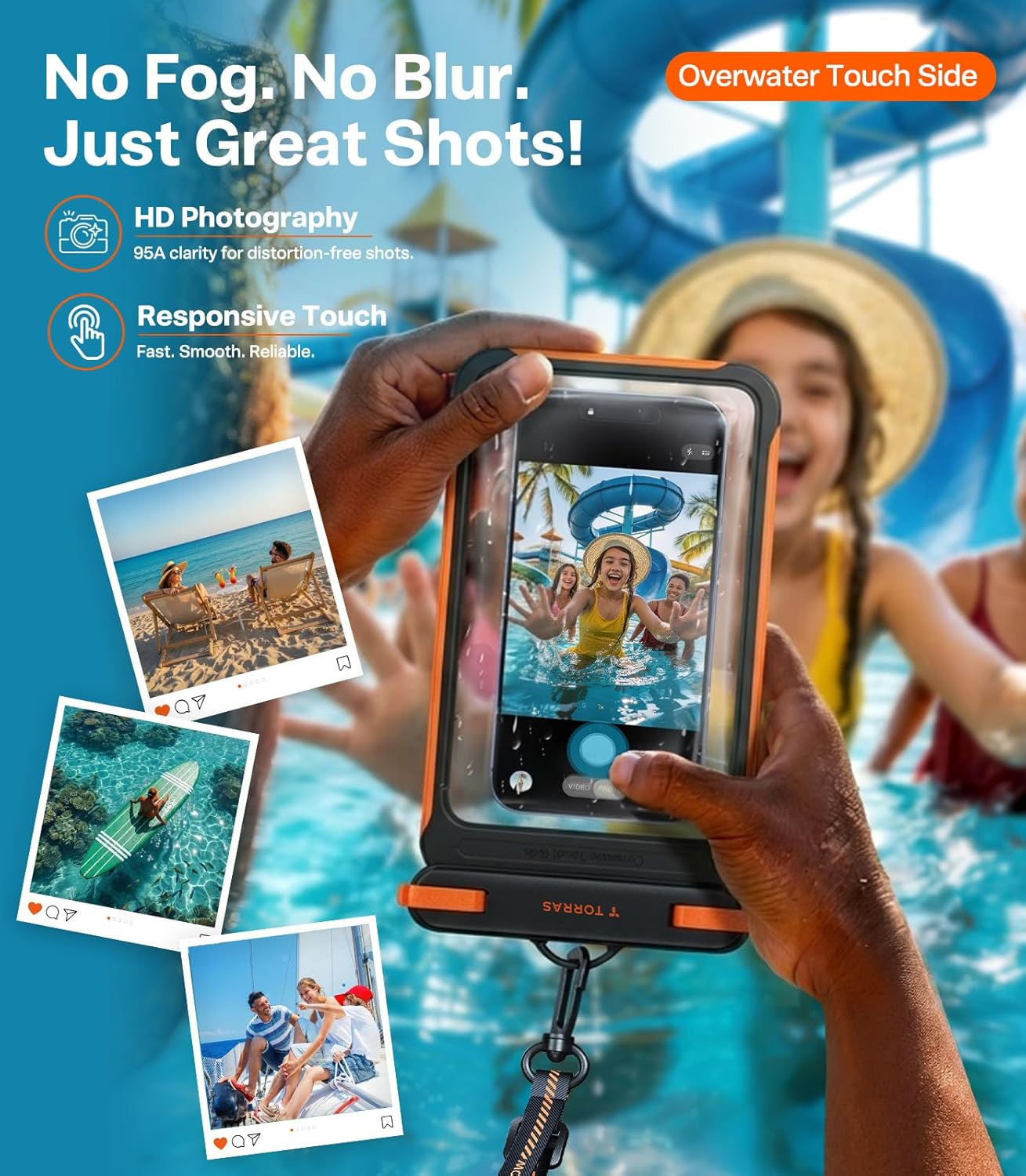 Thumbnail 5 de TORRAS IPX8 Waterproof Phone Pouch Floating: Clear underwater touch and reliable protection for iPhones and large smartphones