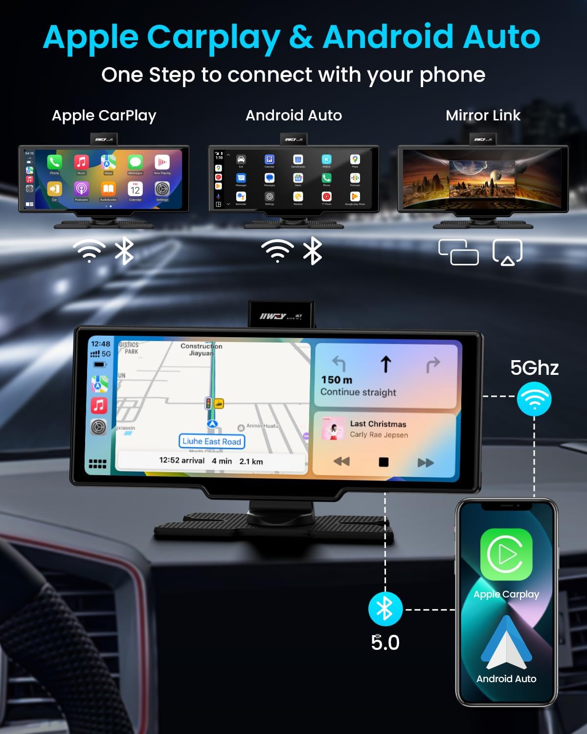 Thumbnail 1 de IIWEY iK7 CarPlay 10" Car Stereo