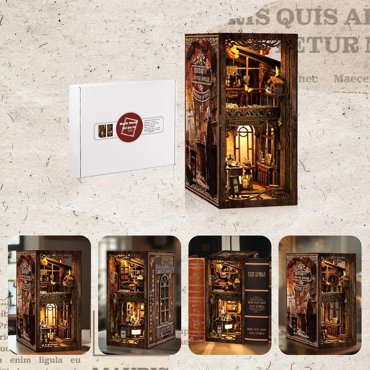 Thumbnail 6 de LUMYCE Kit Book Nook DIY per Adulti: Diorama in Miniatura con Luci LED per Librerie e Scrivania