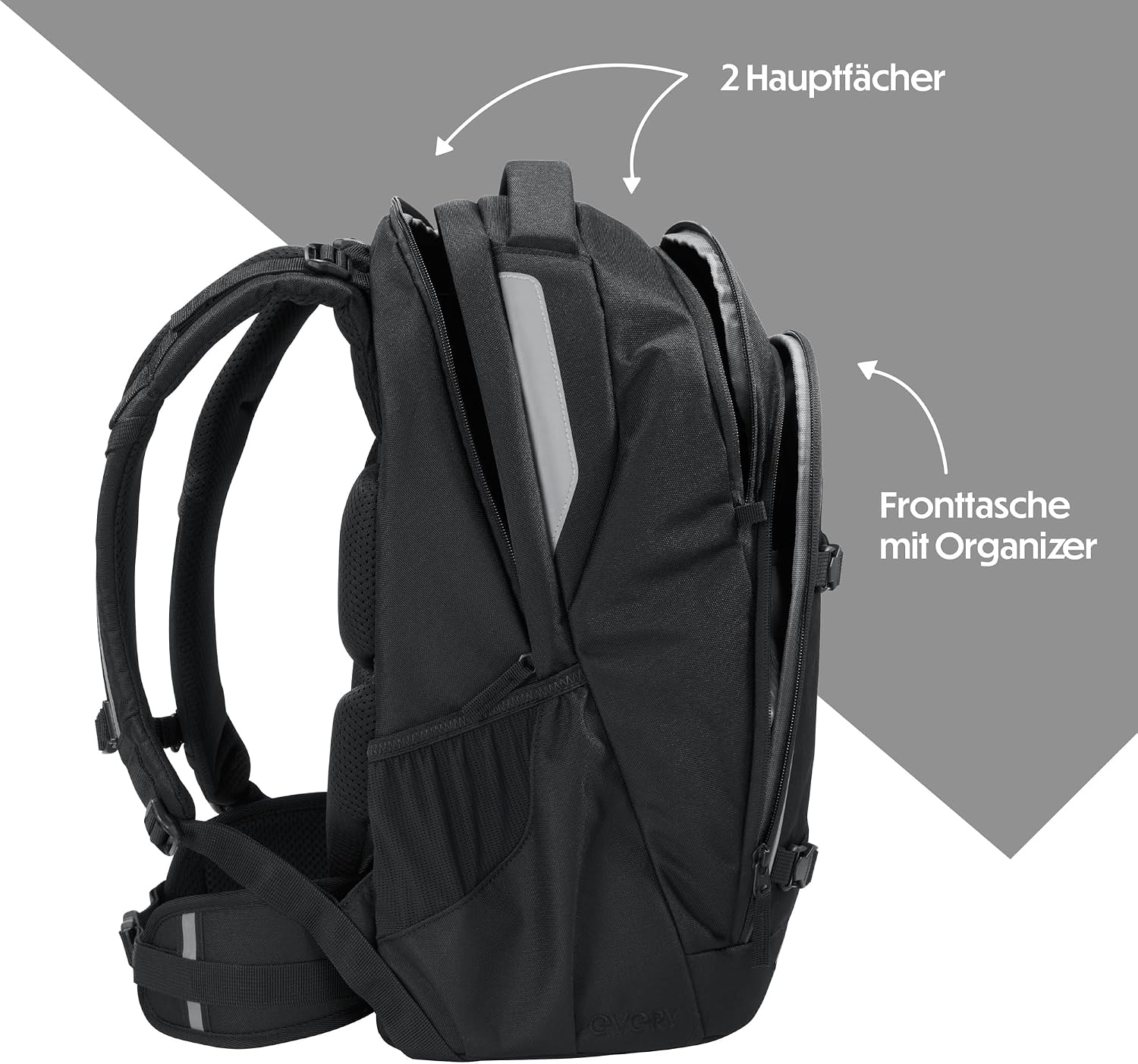 Thumbnail 2 de Coocazoo EVERY Schulrucksack Midnight Black – leicht, ergonomisch und anpassbar