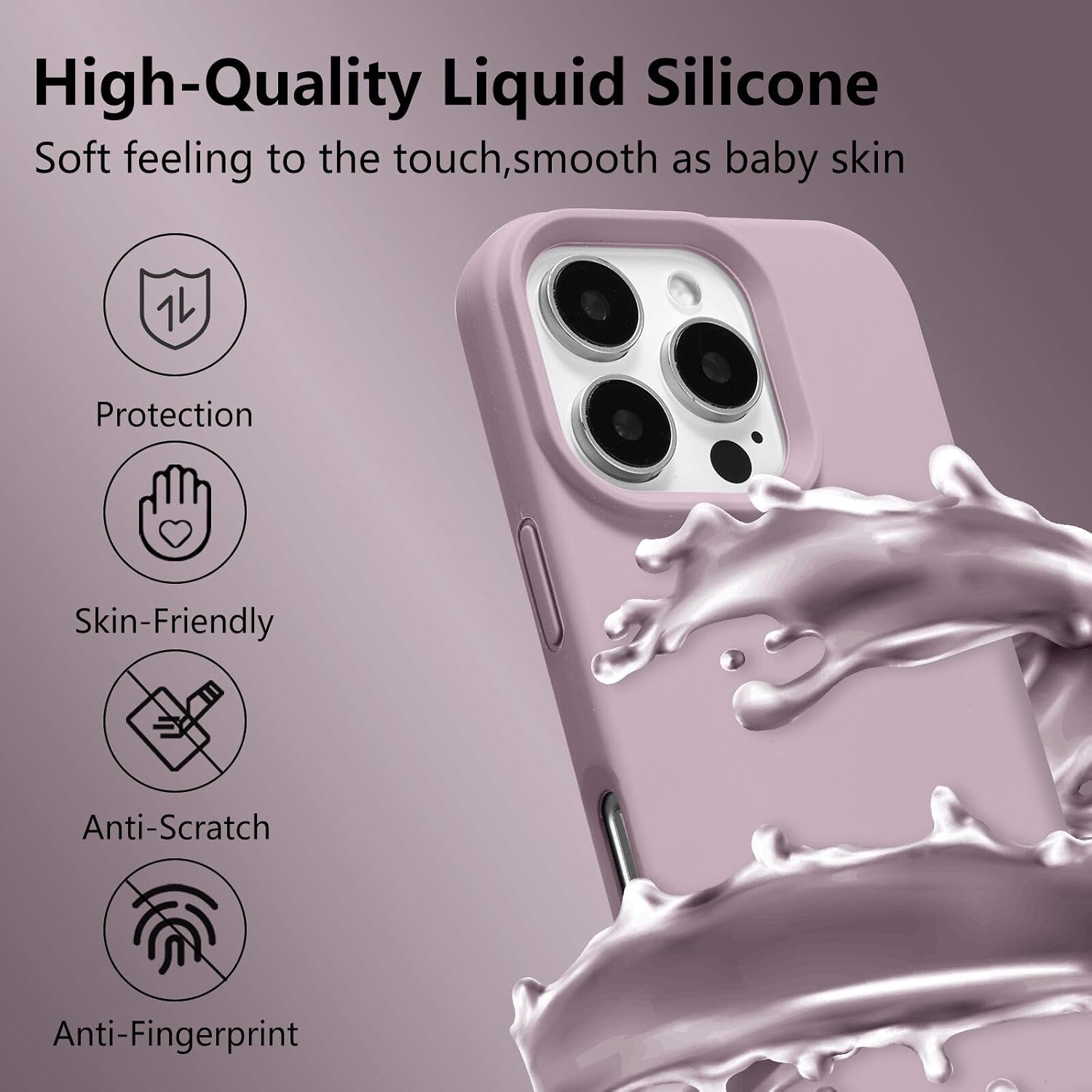 Detalle 2 de UCASONG Magnetic for iPhone 13 Pro Case 6.1" - Premium Liquid Silicone with MagSafe
