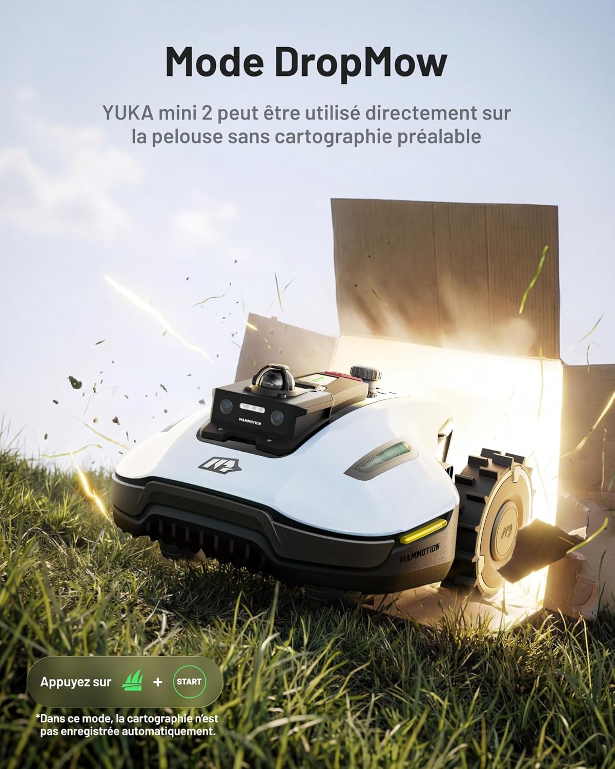 Thumbnail 4 de Mammotion YUKA Mini 2 800 LiDAR — tondeuse robot sans fil jusqu’à 800 m², navigation 360° et IA