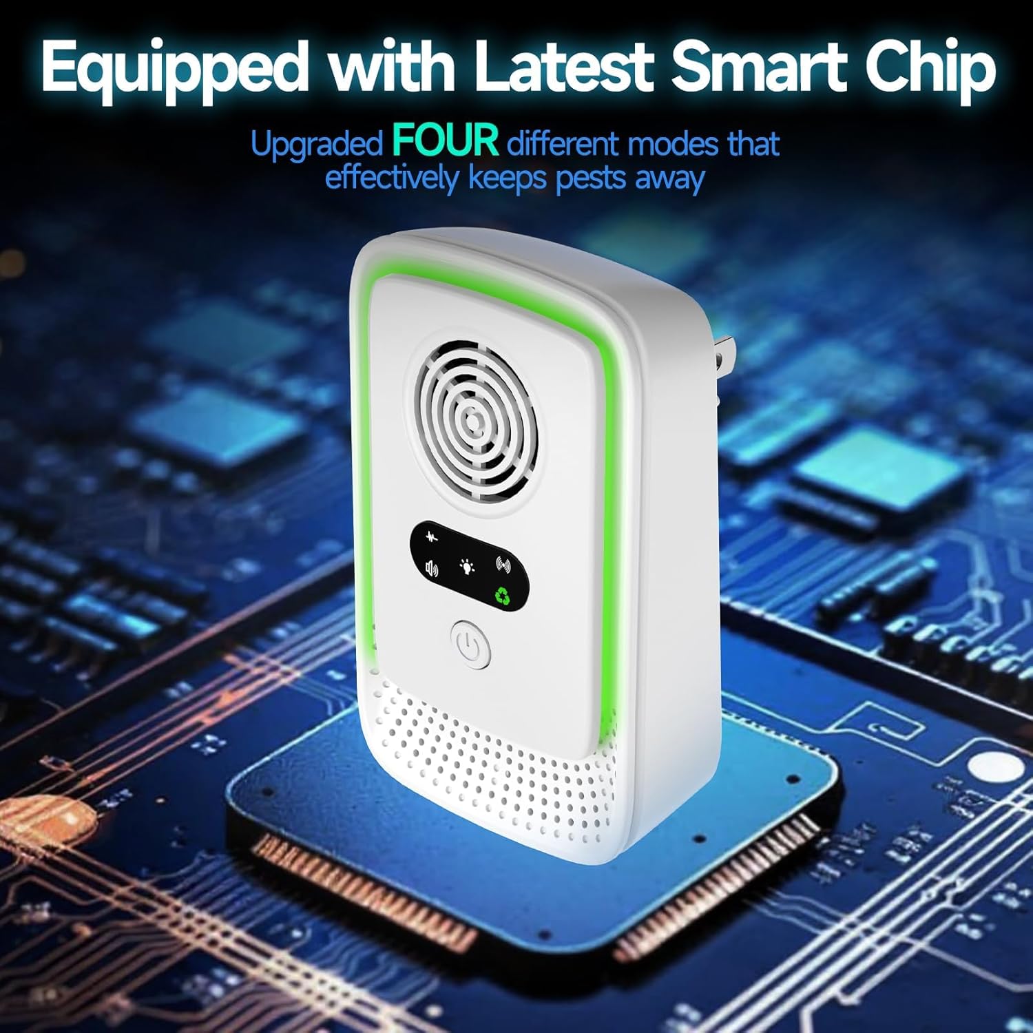 Thumbnail 3 de Gecool 6 Pack Ultrasonic Pest Repeller with 4 Modes and Wide Frequency Coverage