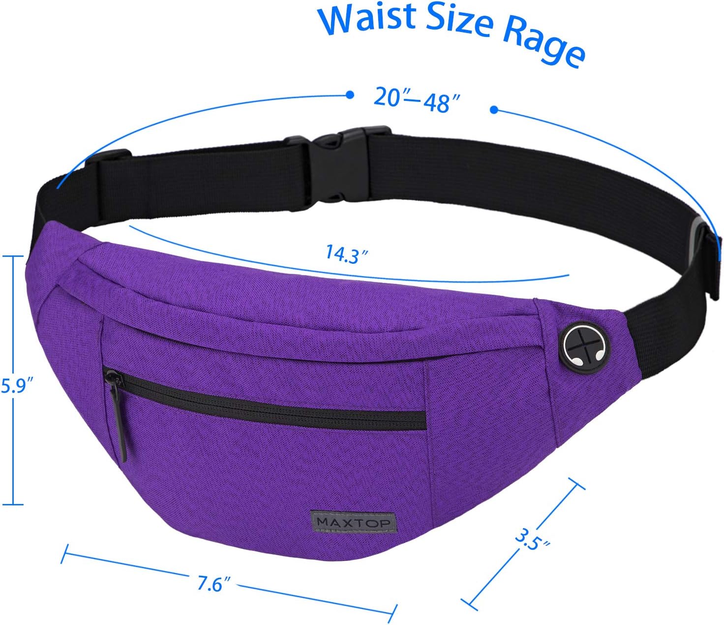 Detalle 1 de MAXTOP waist pack, 14.3 x 5.9 x 3.5 inches