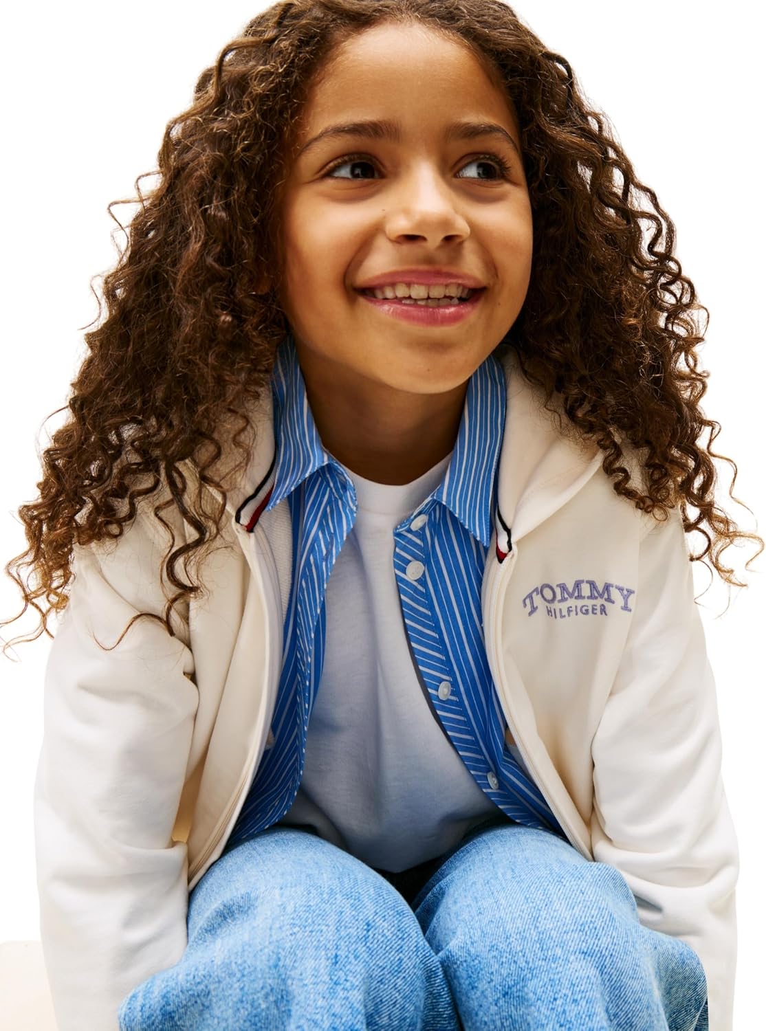Detalle de Tommy Hilfiger Felpa Bimba KG0KG08988: stile daily e comfort per le occasioni di scuola